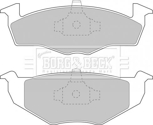 BORG & BECK Комплект тормозных колодок, дисковый тормоз BBP1555